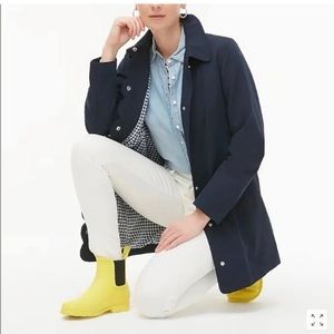 J Crew Scalloped mac coat